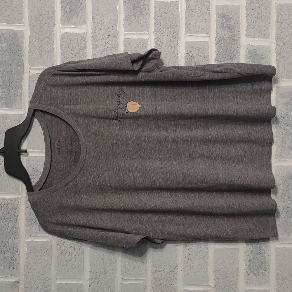 Torrid Women's Grey Just Peachy Crew Neck Tee Shirt Torrid Size 2